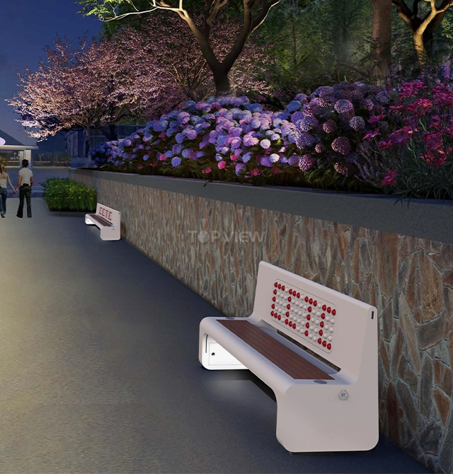 Message Smart Solar Bench